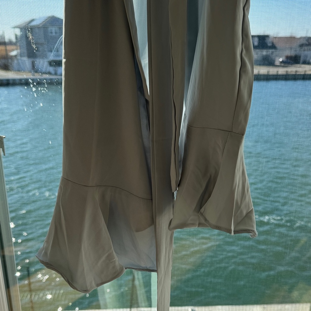 Ruffled Sleeve Robe - Picture 2 of 5
